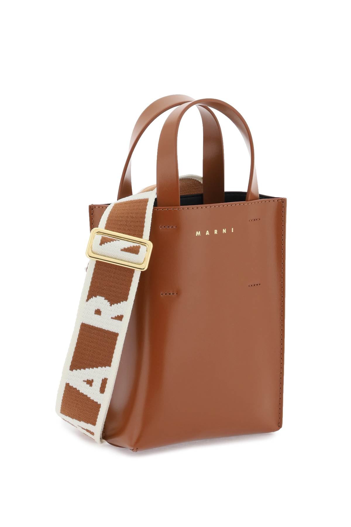 Marni Nano Museo Tote Bag   Brown