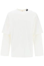 Oamc Long Sleeved Layered T Shirt   White