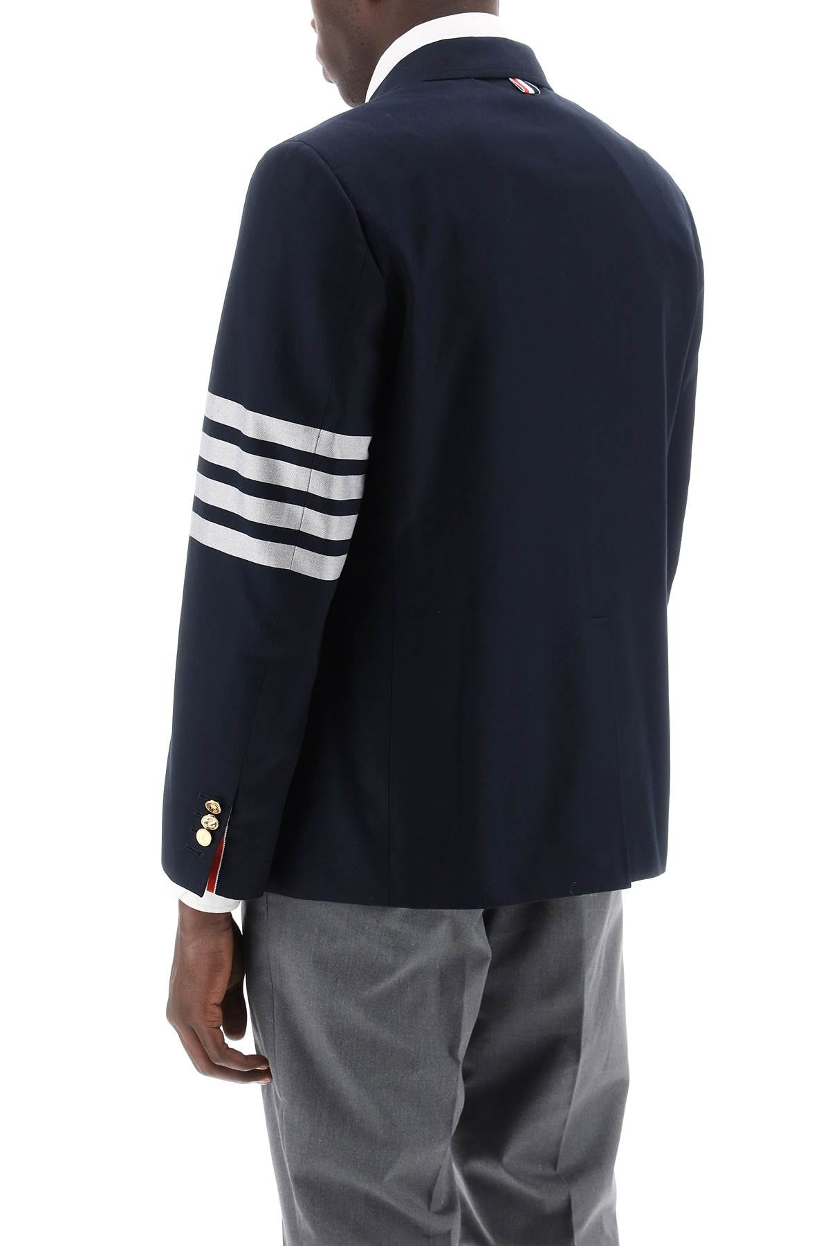 Thom Browne 4 Bar Double Breasted Jacket   Blue