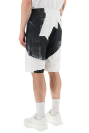 Alexander Mcqueen Brushstroke Shorts   White