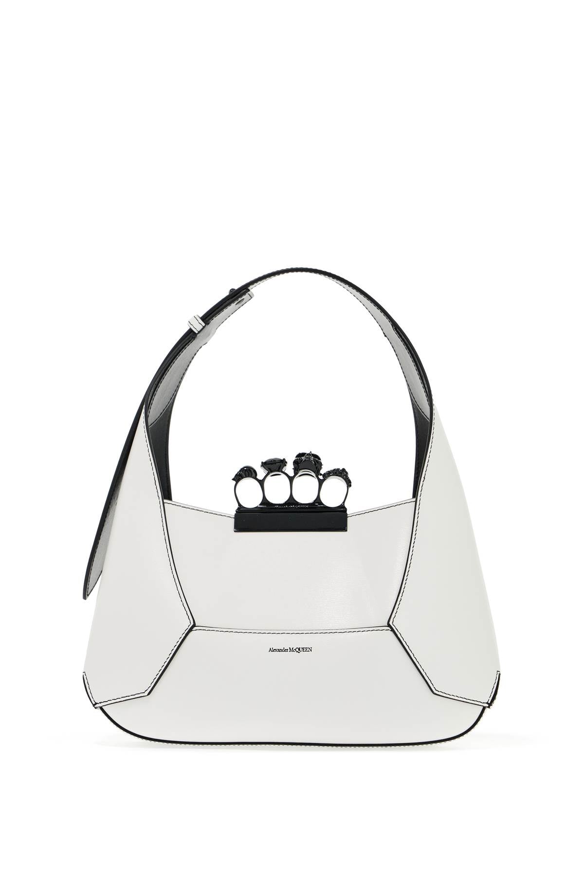 Alexander Mcqueen Jewelled Hobo   White