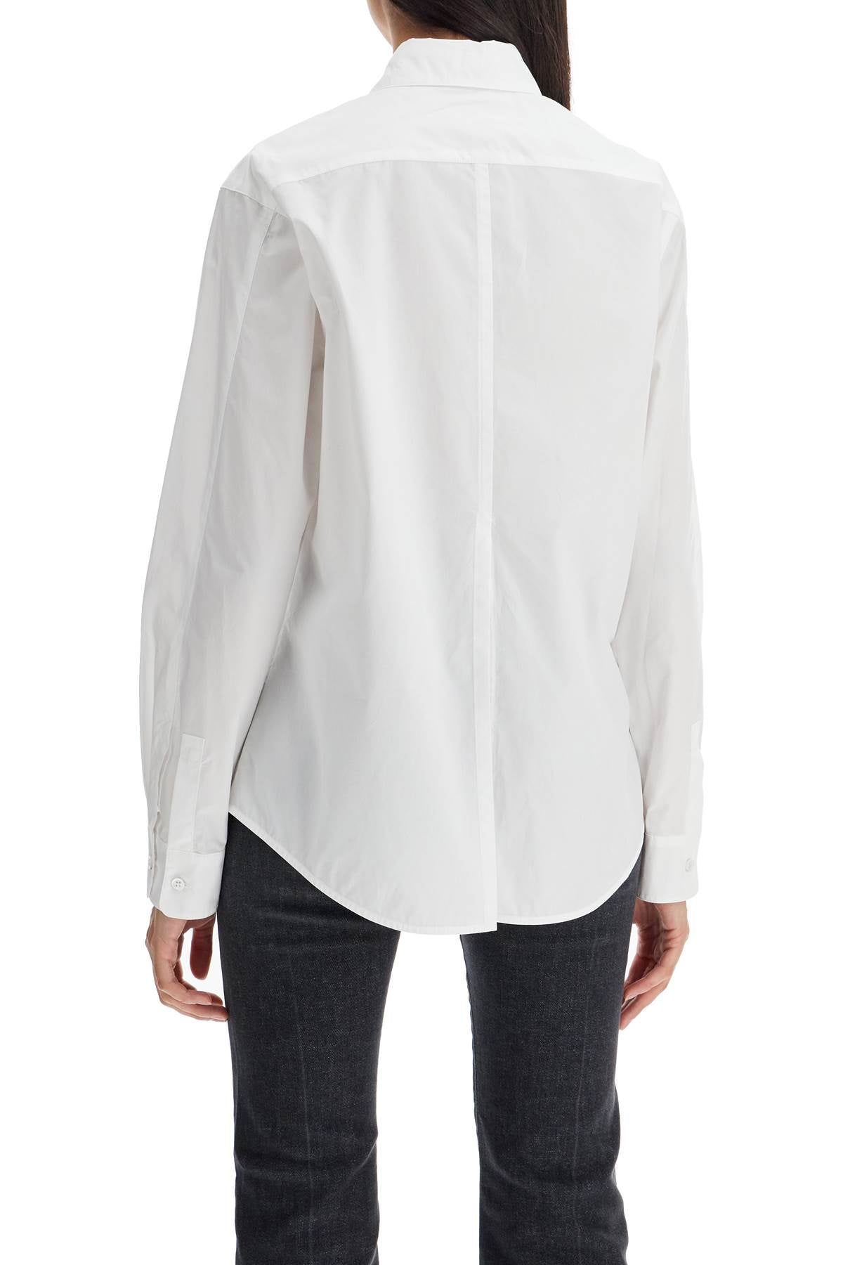 Pinko Classic Poplin Shirt For Men   White