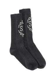 Simone Rocha Sr Socks With Pearls And Crystals   Grey