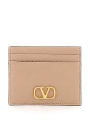 Valentino Garavani Vlogo Signature Grainy Calfskin Cardholder   Pink