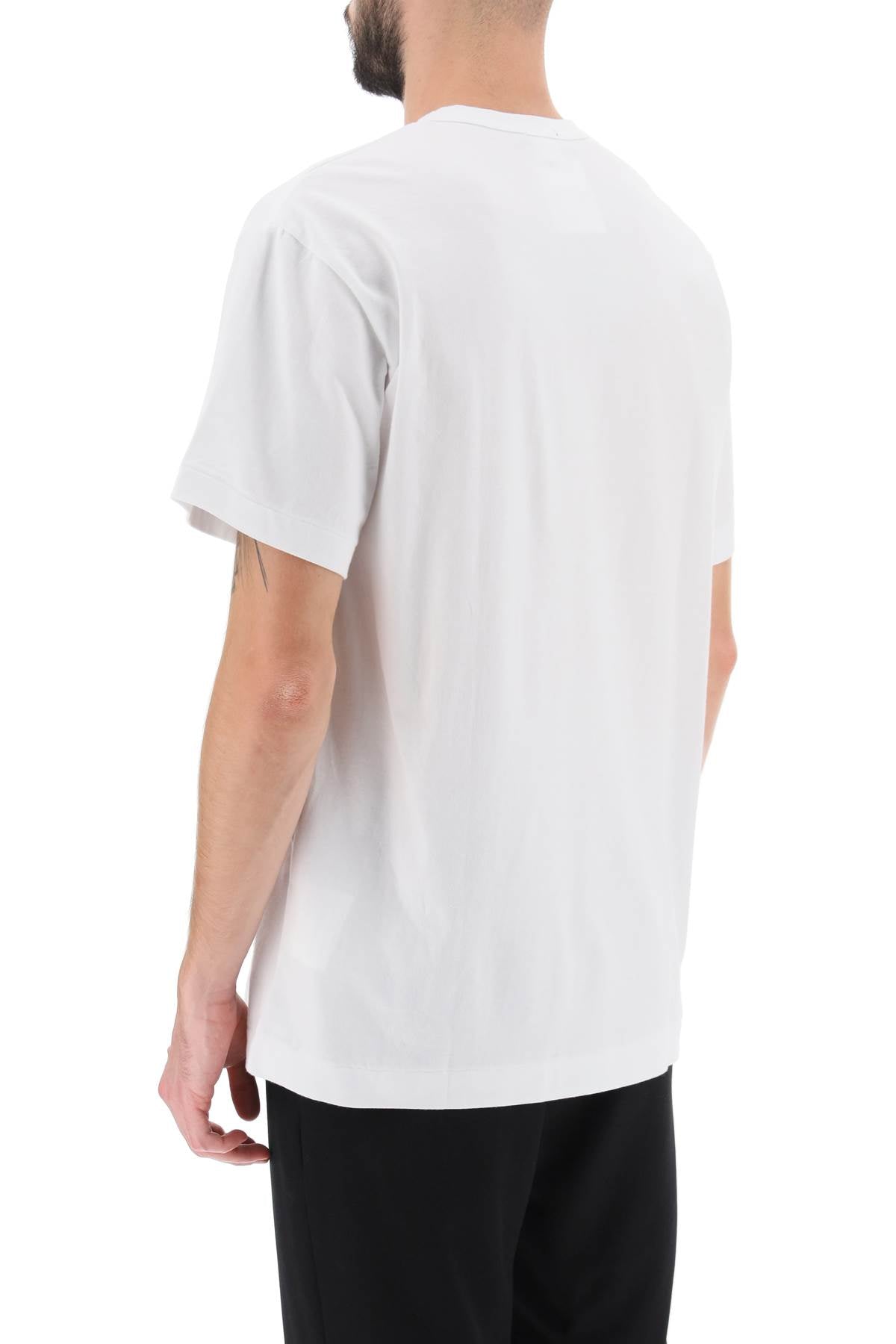 Comme Des Garcons Homme Plus Artwork Print T Shirt   White