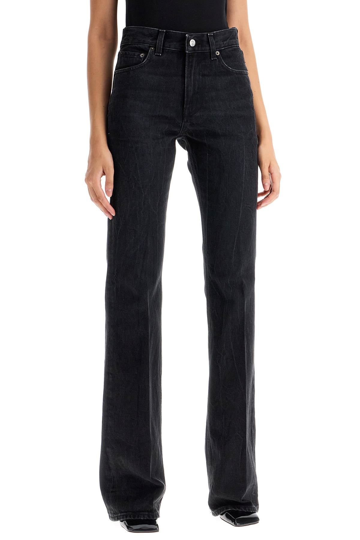 Haikure Floral Bootcut Jeans   Black