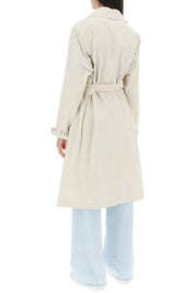 A.P.C. 'Irene' Double Breasted Trench Coat   Beige