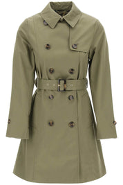 Barbour Double Breasted Trench Coat For   Khaki