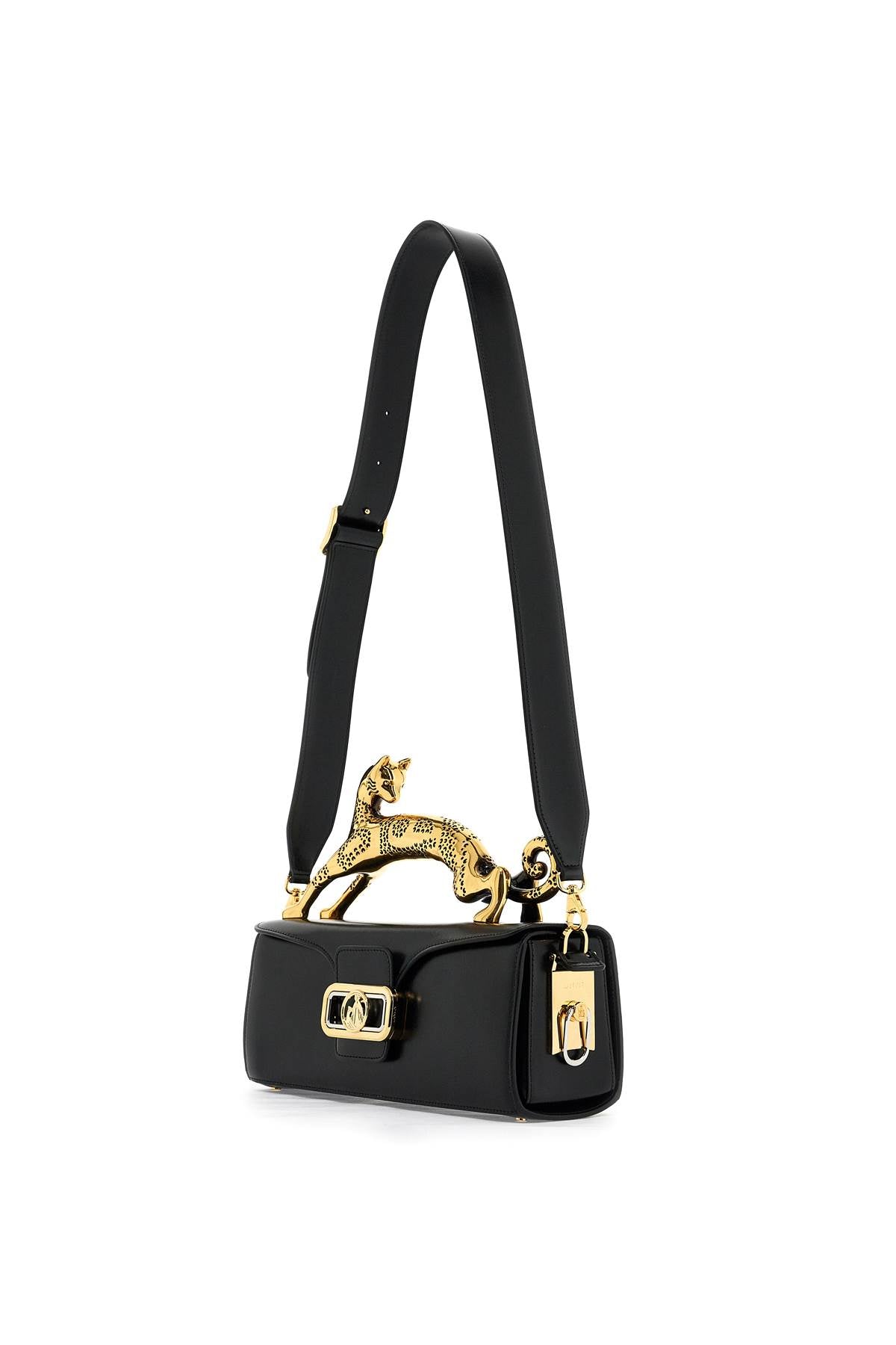 Lanvin Medium Pencil Cat Handbag   Black