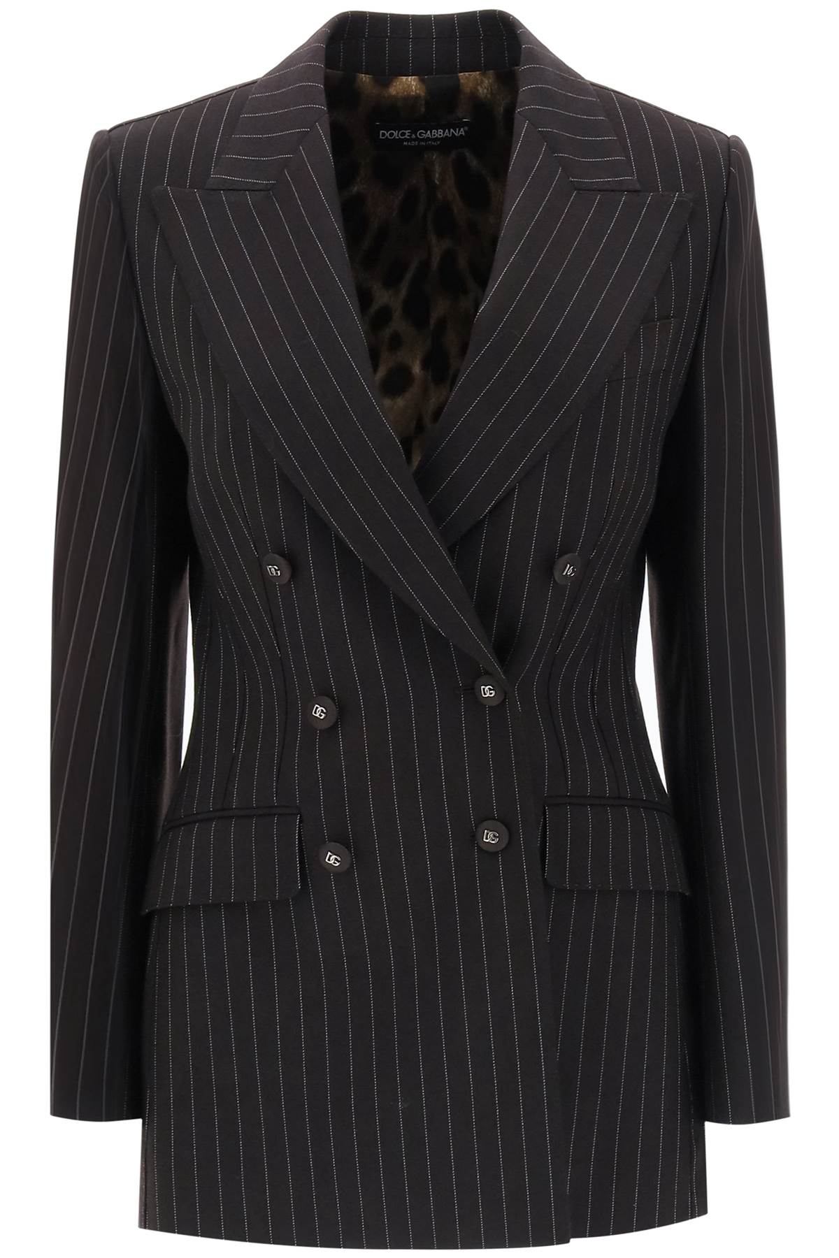 Dolce & Gabbana Pinstriped Turlington Jacket   Brown