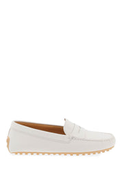 Tod's City Gommino Leather Loafers   White