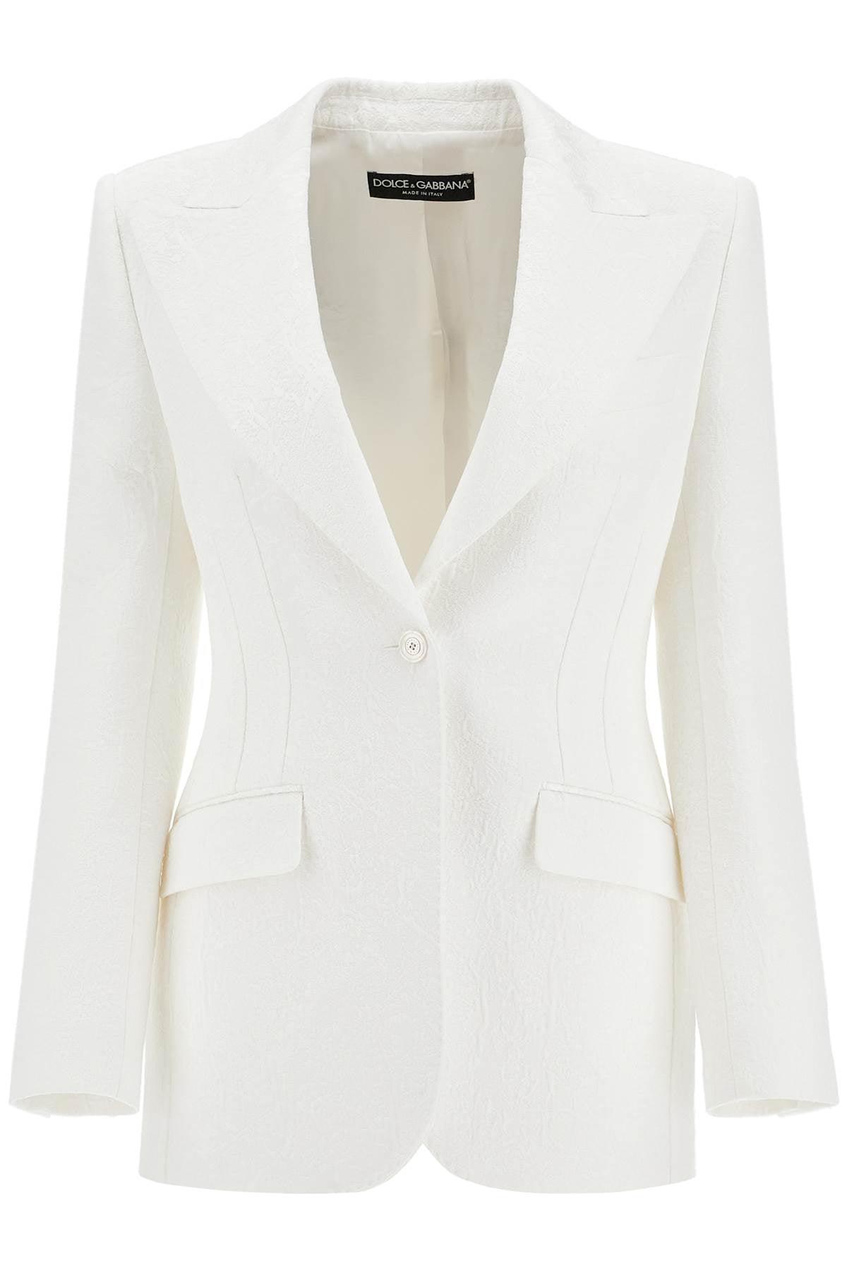 Dolce & Gabbana Turlington Brocade Jacket   White