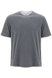 Brunello Cucinelli Layered Effect T Shirt   Grey