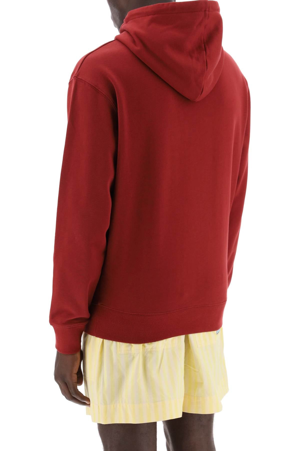 Maison Kitsune Hooded Sweatshirt With Graphic Print   Red