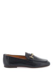 Tod's Leather Loafers With Bow   Black