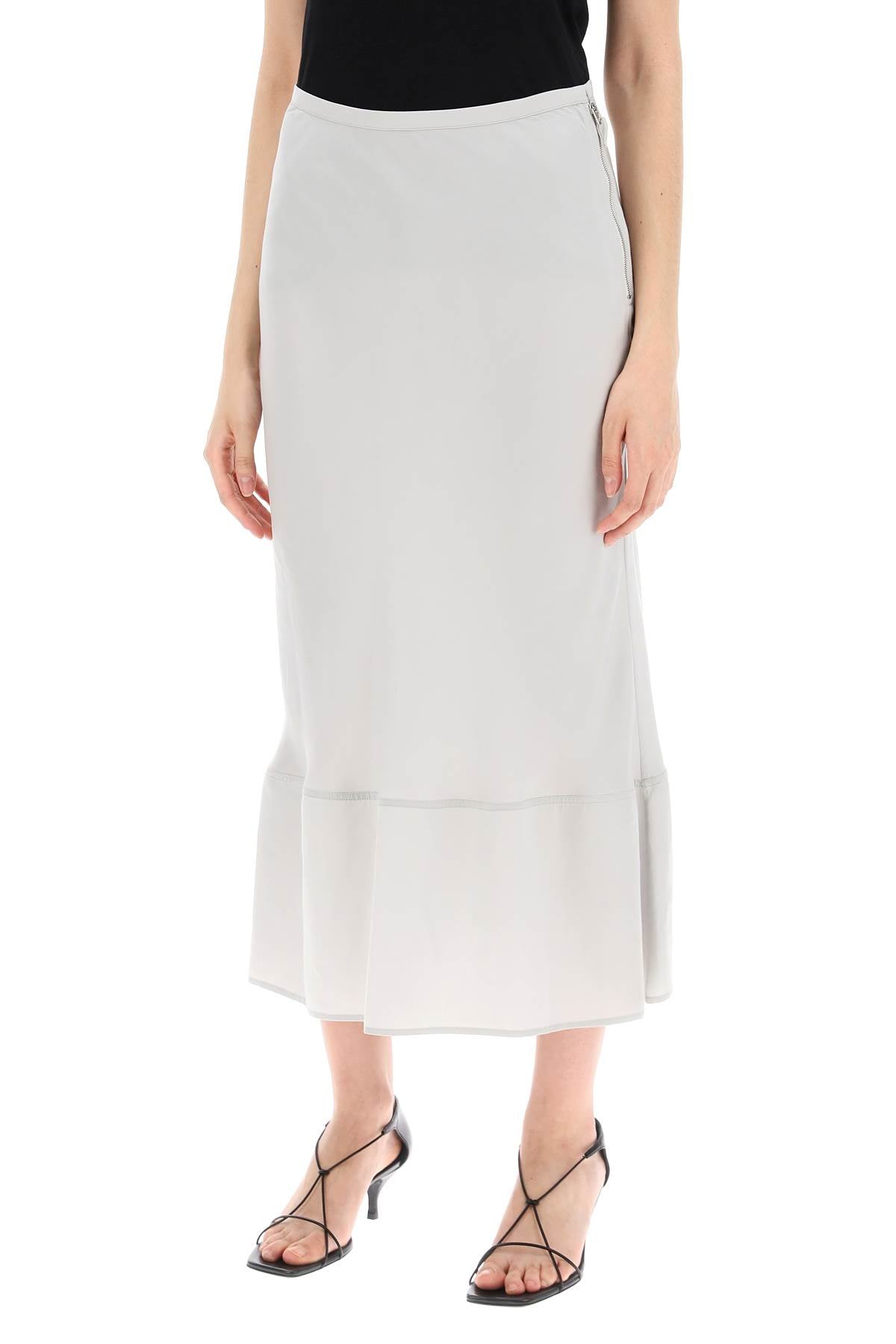 Lemaire Midi Bias Cut Skirt   Grey