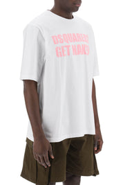 Dsquared2 Skater Fit Printed T Shirt   White