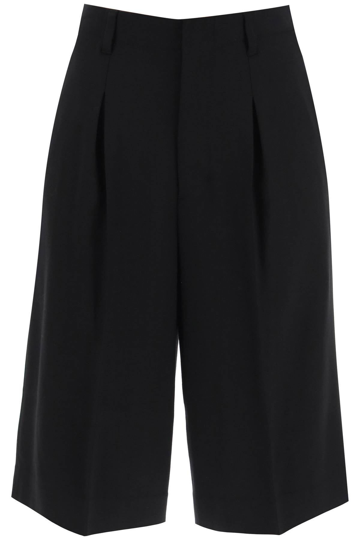 Ami Alexandre Matiussi Gabardine Bermuda Shorts   Black