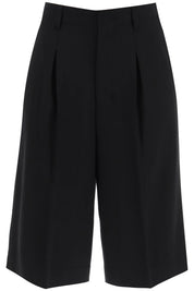 Ami Alexandre Matiussi Gabardine Bermuda Shorts   Black