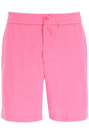 Moschino Monogram Silk And Viscose Shorts   Pink