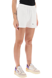 Autry Sweatshorts With Logo Embroidery   White