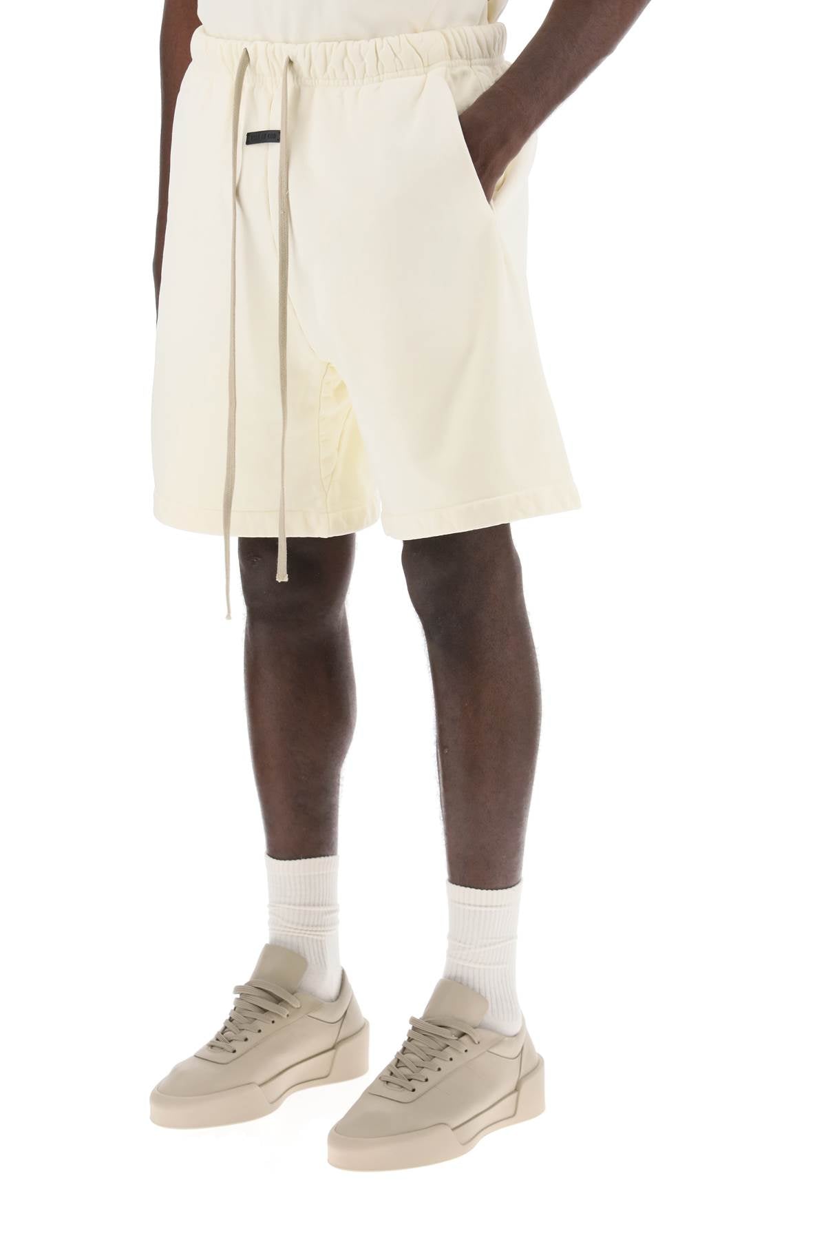 Fear Of God Cotton Terry Sports Bermuda Shorts   White