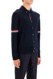 Thom Browne Wool Button Down Cardigan For   Blue