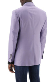 Tom Ford Atticus Wool And Silk Blend Blazer   Purple