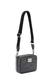 Dolce & Gabbana Coated Jacquard Messenger Bag   Black