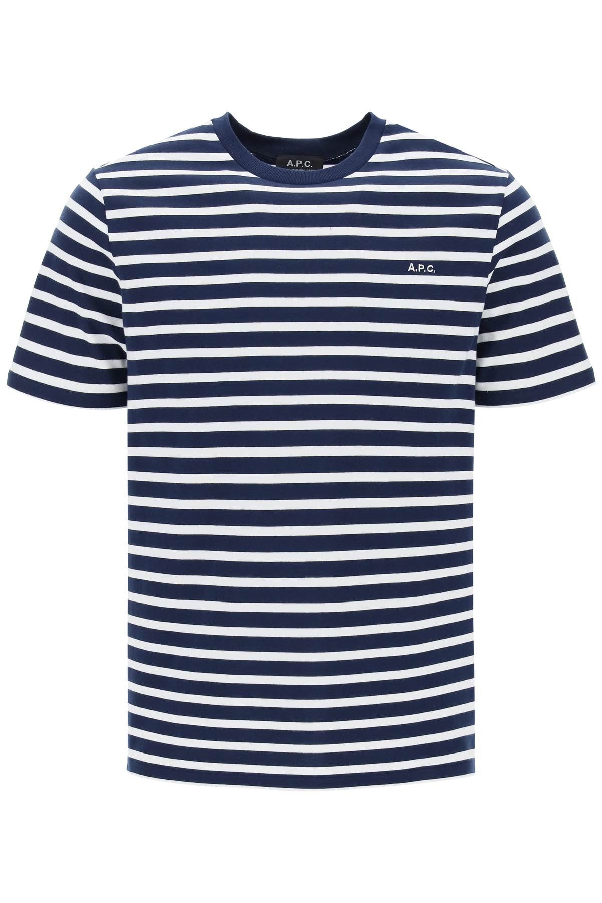 A.P.C. Emilien Striped T Shirt   White