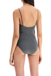 Toteme One Piece Swimsuit With Square Neckline   Grey