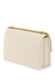 Pinko Chevron Quilted Classic Love Bag One   White