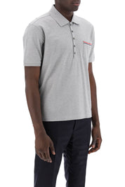 Thom Browne Mercerized Cotton Polo Shirt   Grey