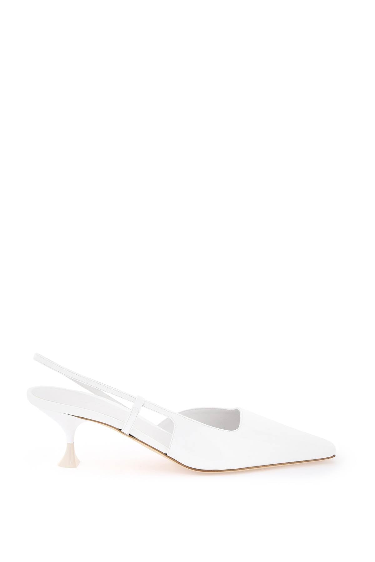 3 Juin Slingback Patent Leather Dé   White