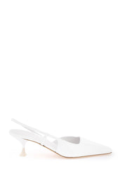 3 Juin Slingback Patent Leather Dé   White