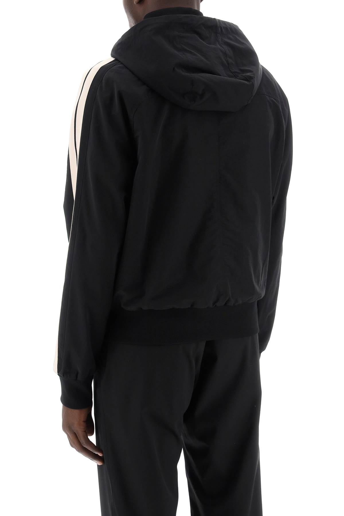 Palm Angels Hooded Bomber Jacket   Black