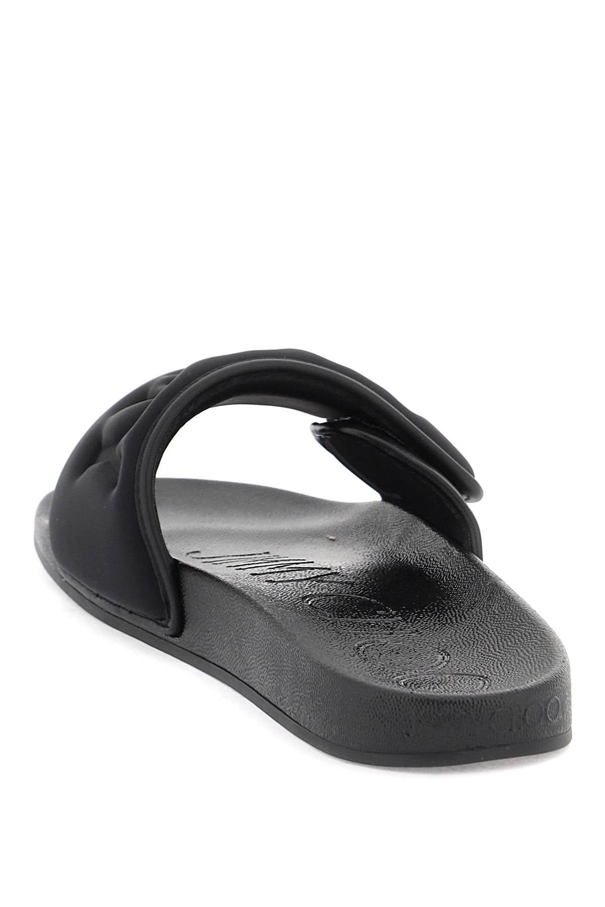 Jimmy Choo Slides With Logo   Black