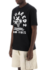 Dsquared2 T Shirt With Logo Print   Black