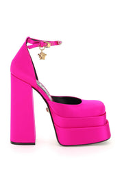 Versace Medusa Aevitas Double Platform Pumps   Fuchsia