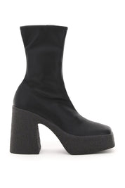 Stella Mc Cartney Thick Heel Stretch Boots   Black