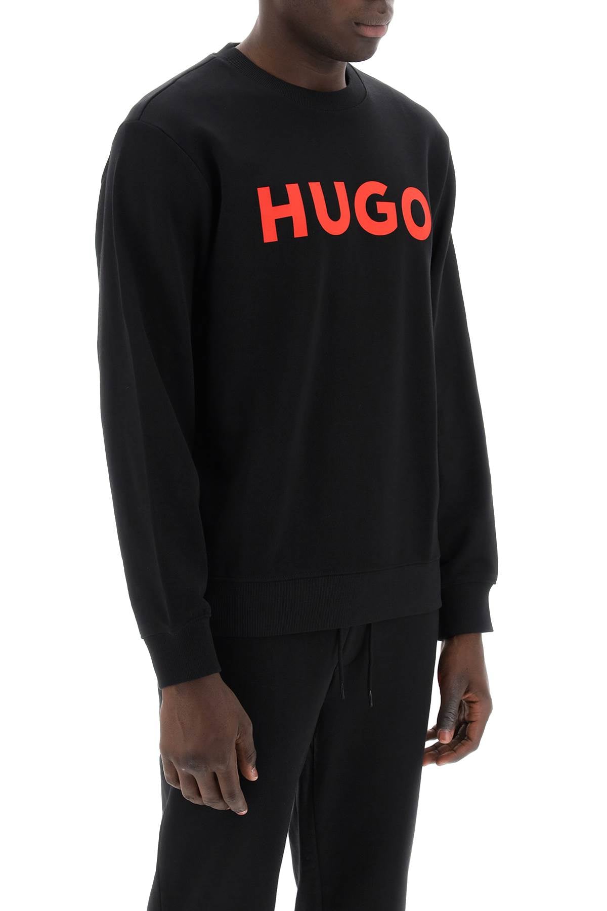 Hugo Dem Logo Sweatshirt   Black