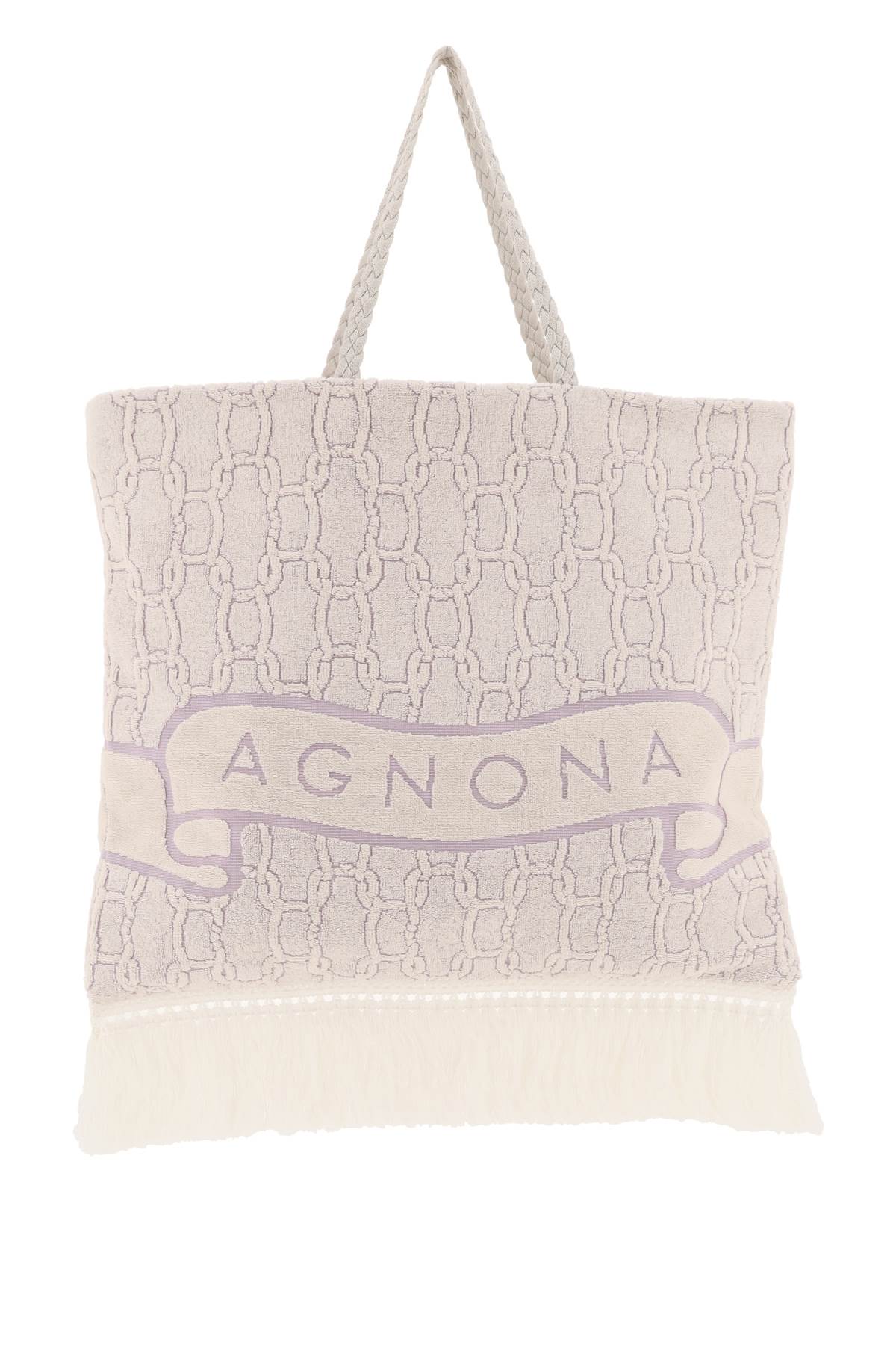 Agnona Cotton Tote Bag   White