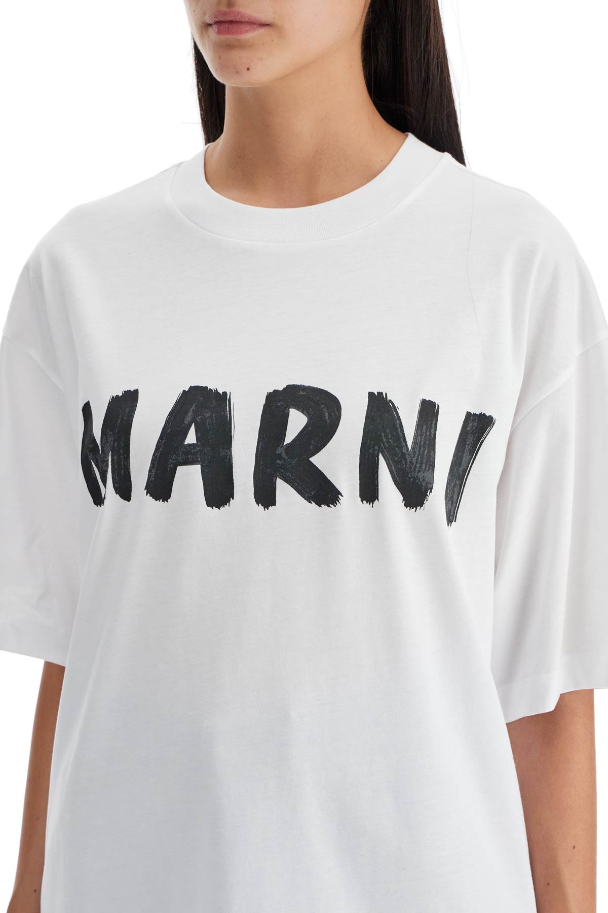 Marni Oversized Logo T   White