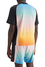 Casablanca Pastel Gradient Football T Shirt   Black