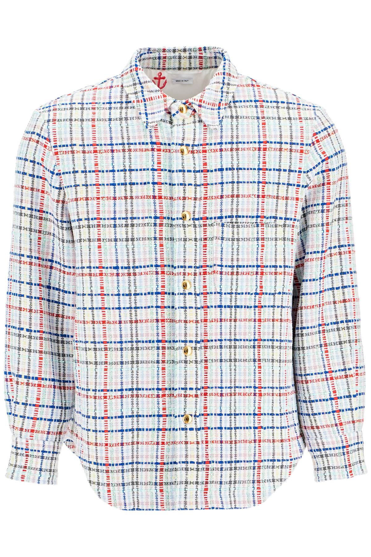 Thom Browne Multicolor Gingham Tweed Shirt Jacket