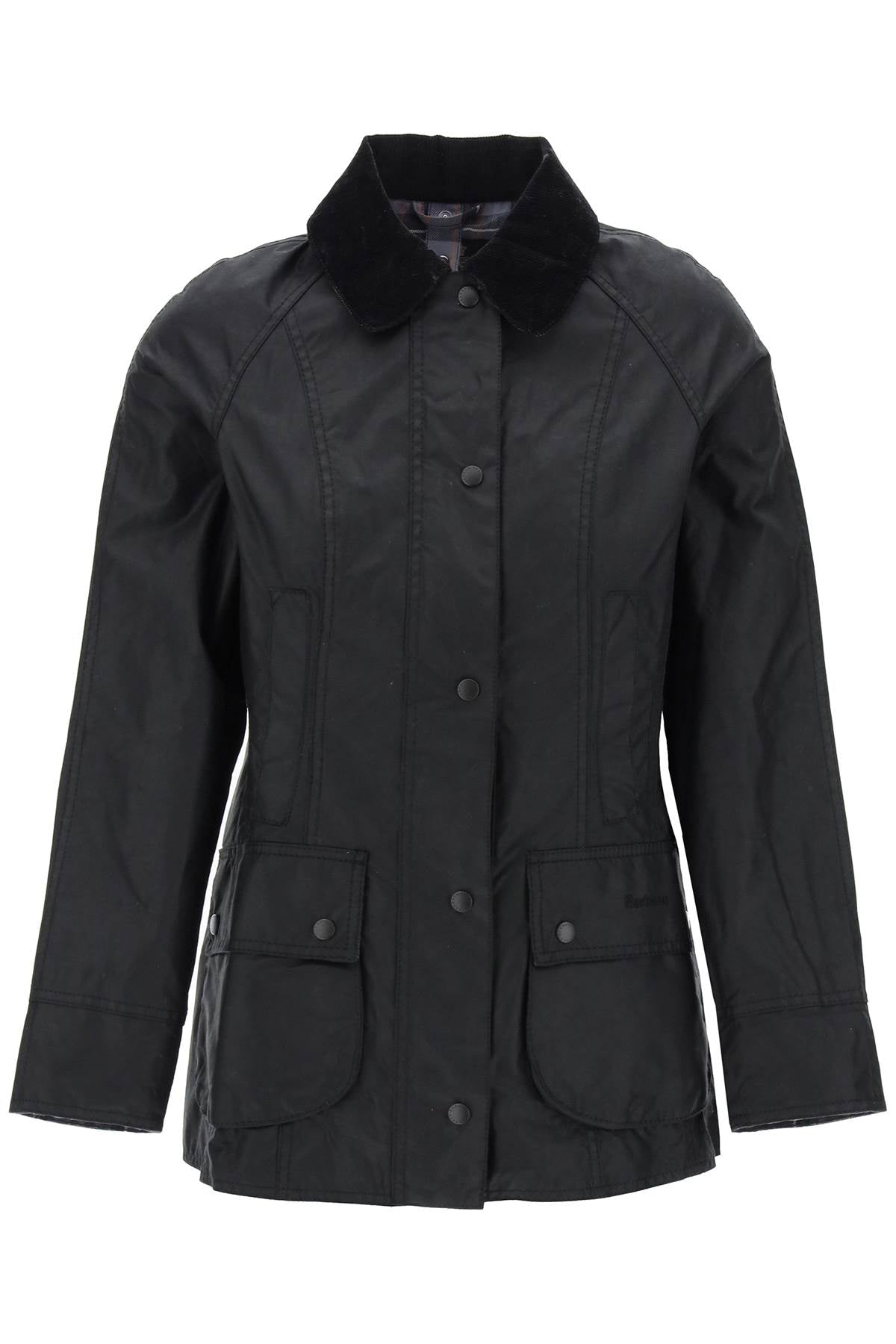 Barbour Beadnell Wax Jacket   Black