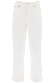 Agolde riley high-waisted cropped jeans