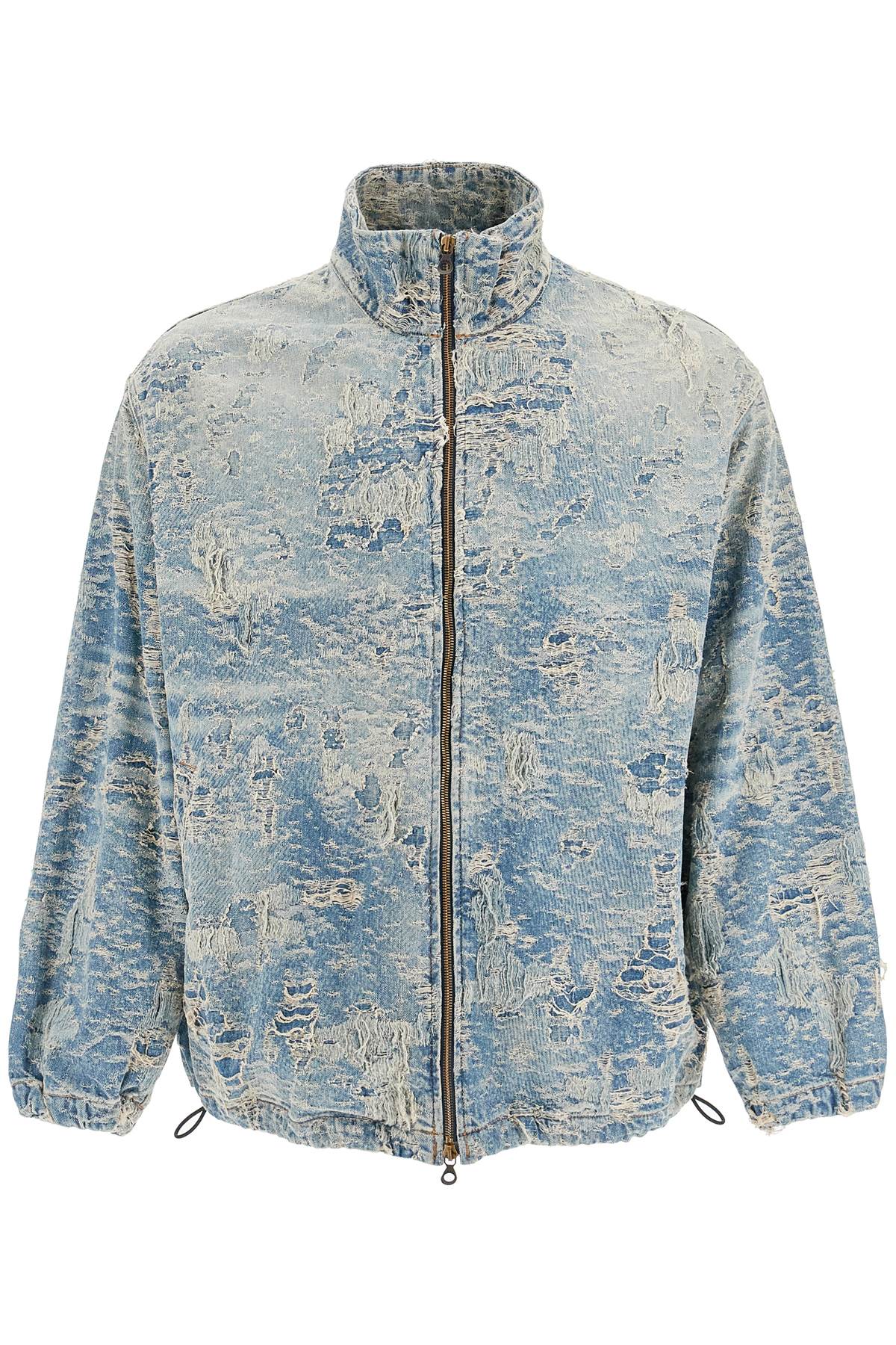 Diesel distressed denim jacquard jacket