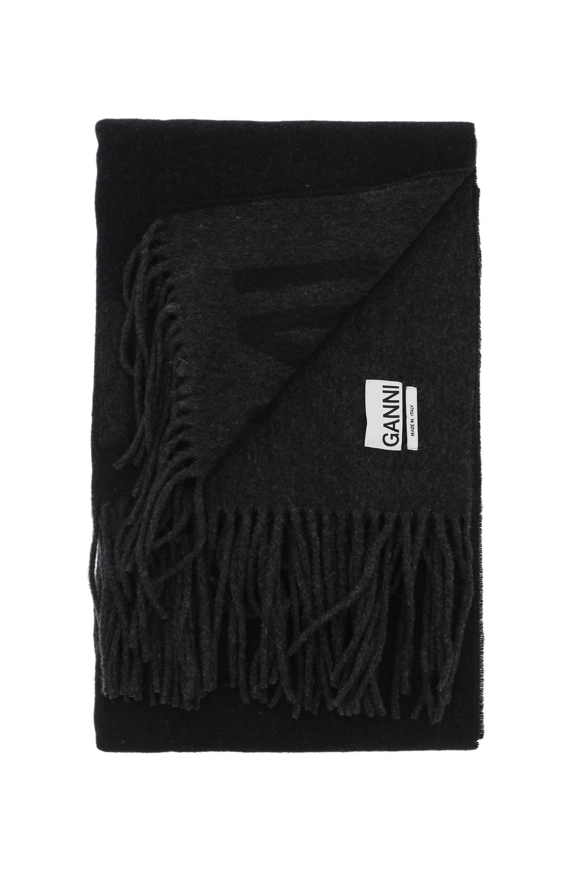 Ganni logo lettering scarf