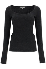 Agolde fitted top with deep neckline